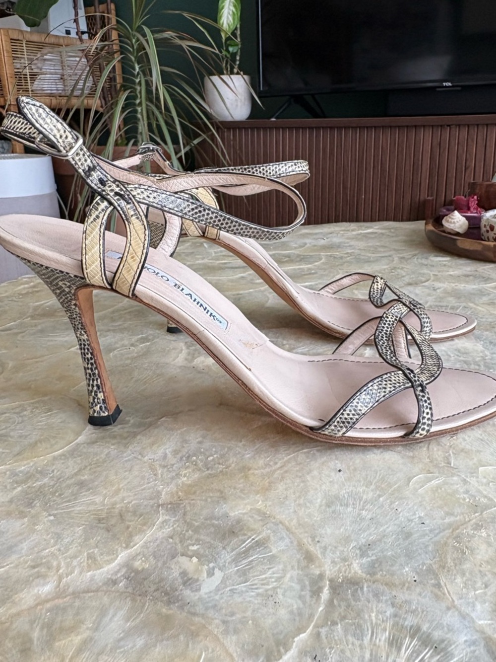 Manolo Snakeskin Heel